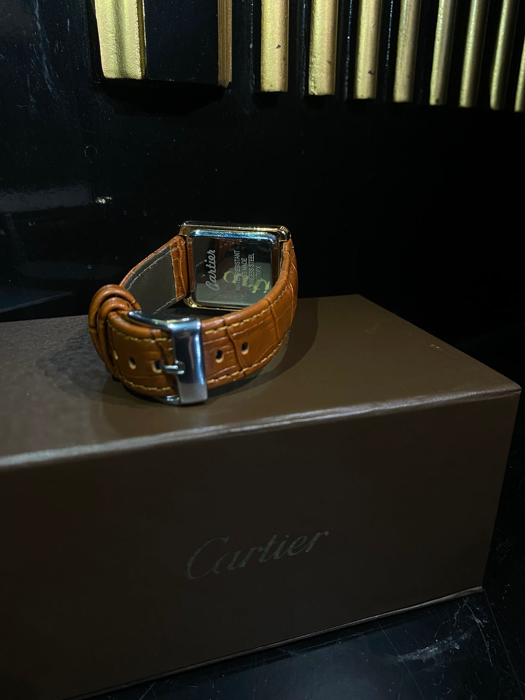 Cartier Tank Classic – Black Dial Brown Leather Edition