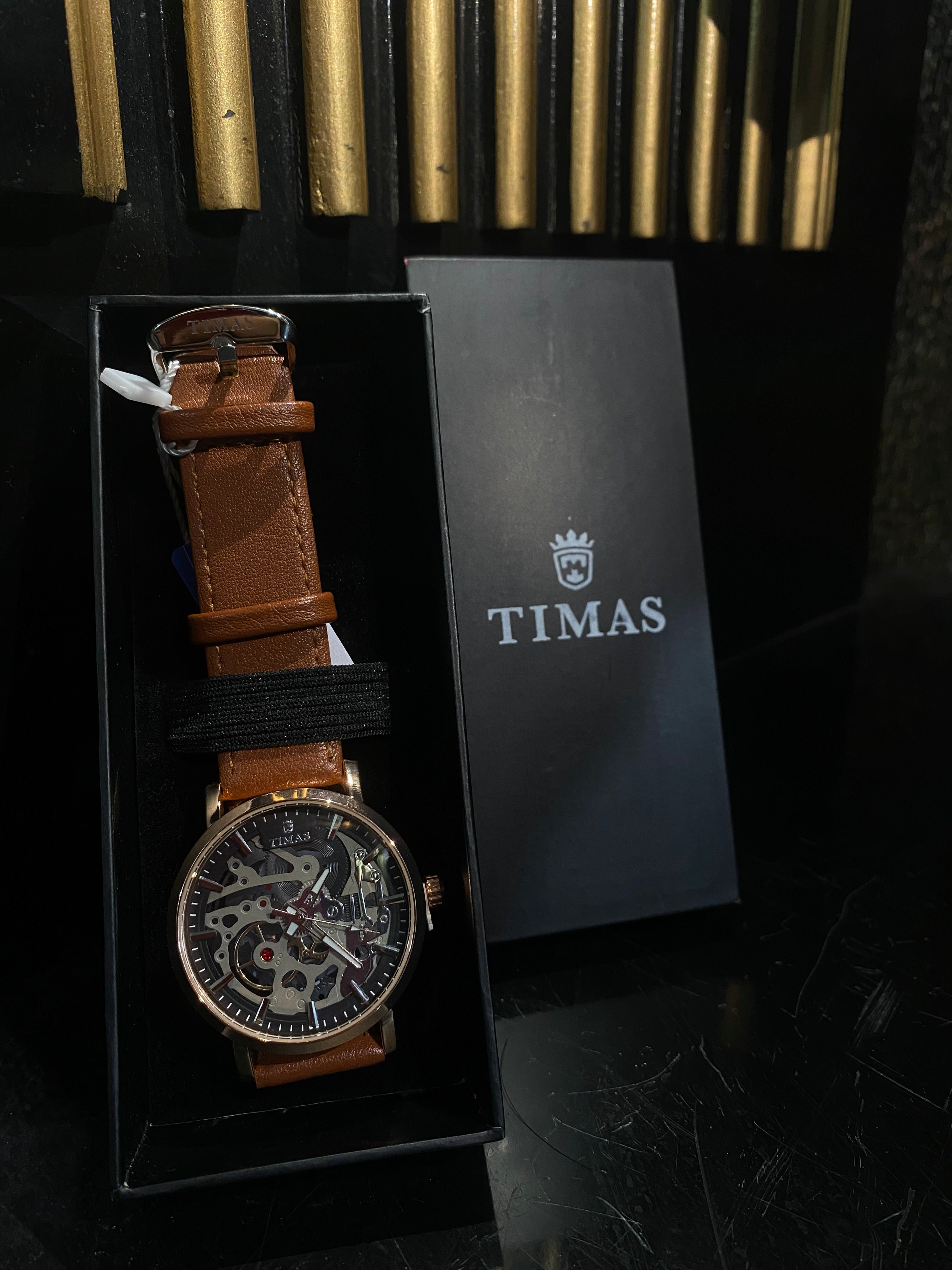 TIMAS Skeleton Heritage Automatic – Brown Leather Edition