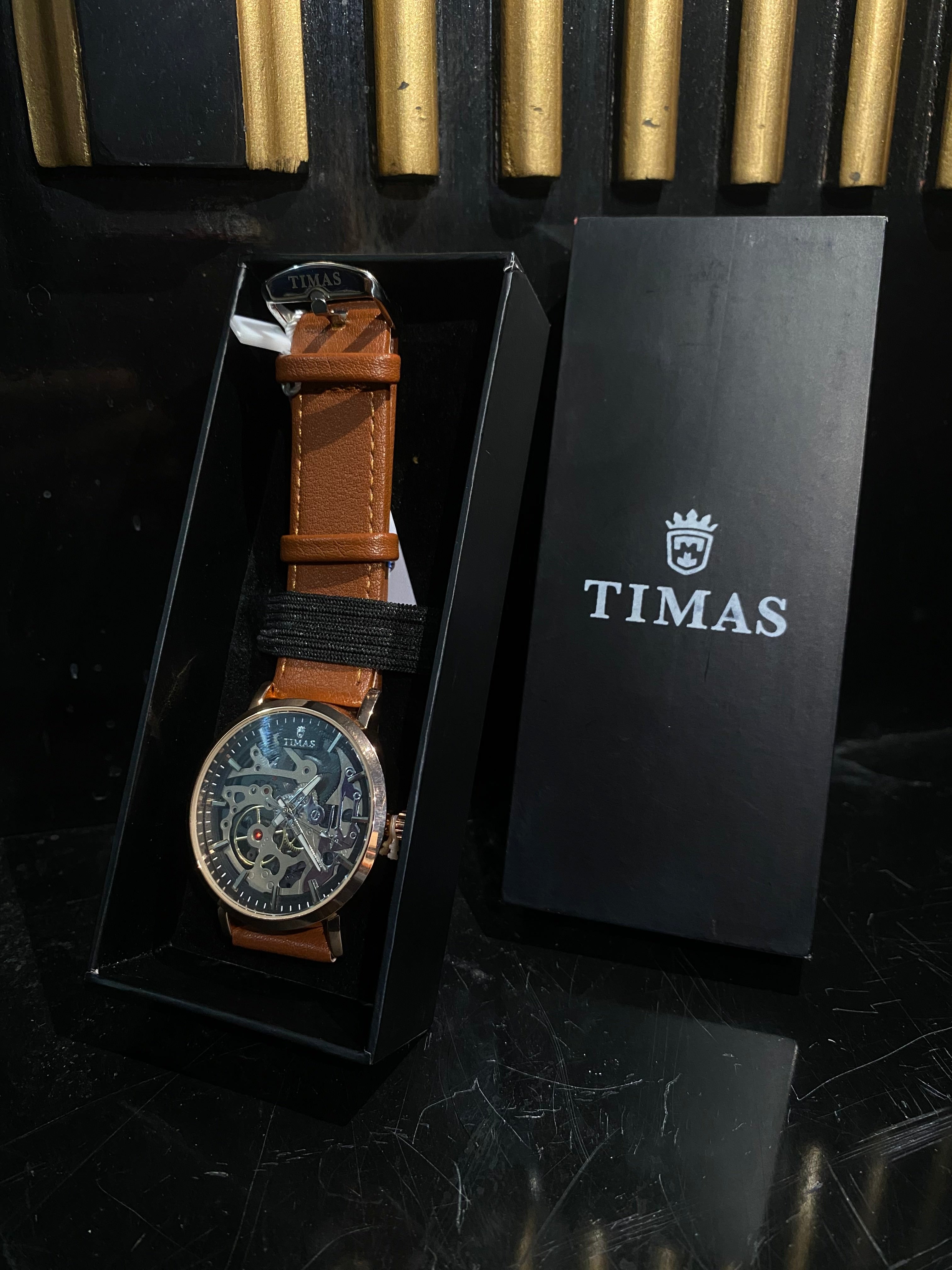 TIMAS Skeleton Heritage Automatic – Brown Leather Edition