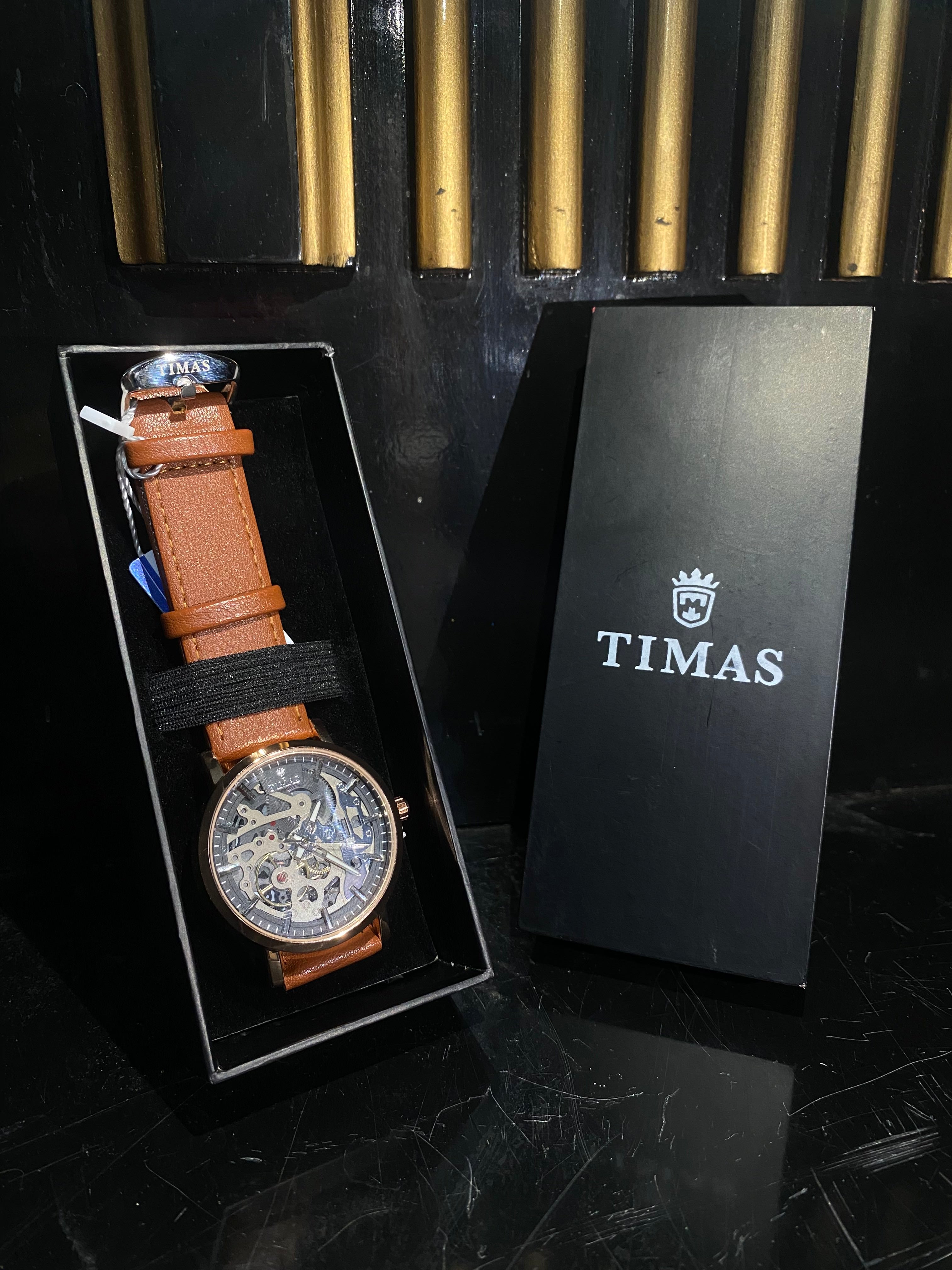 TIMAS Skeleton Heritage Automatic – Brown Leather Edition