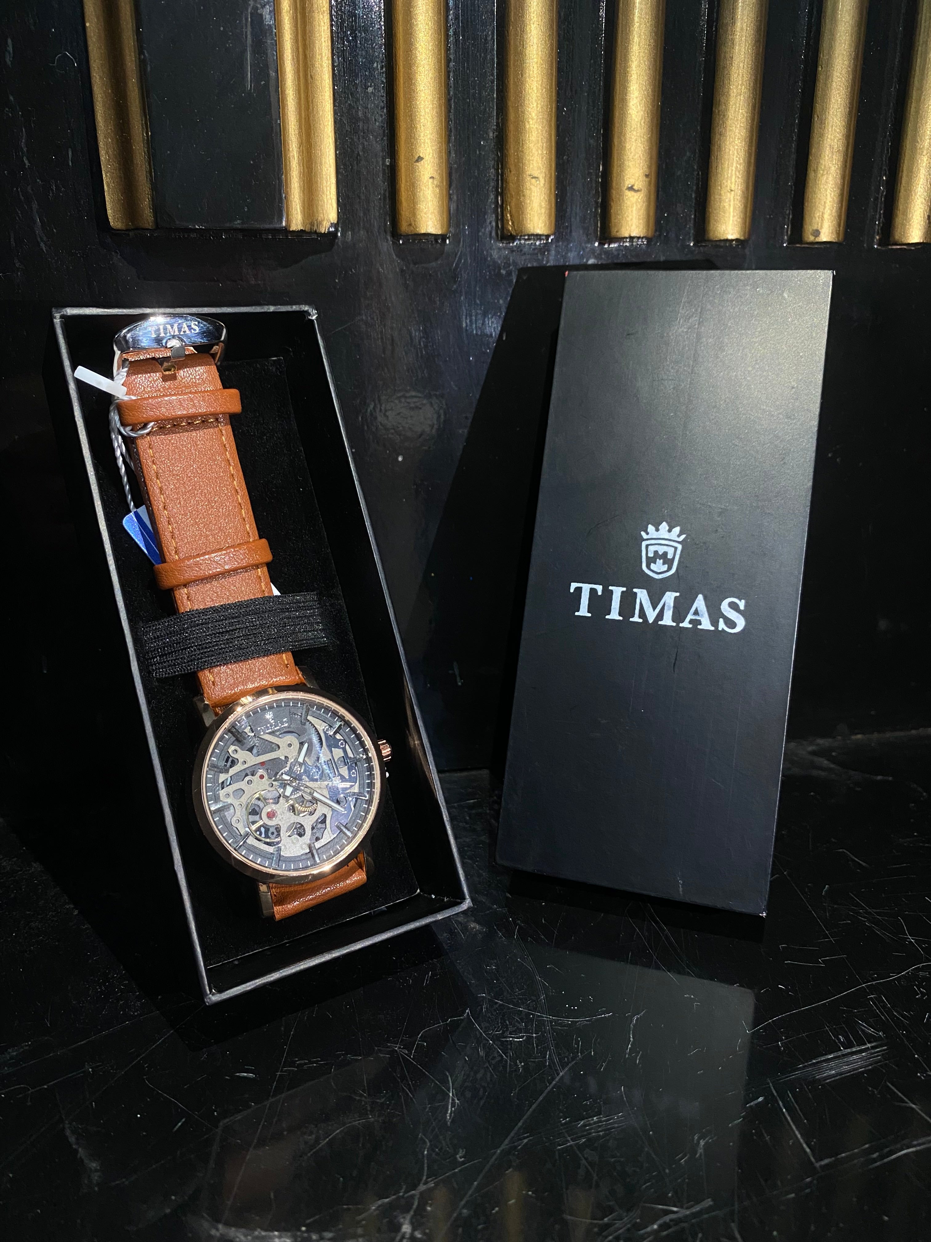 TIMAS Skeleton Heritage Automatic – Brown Leather Edition