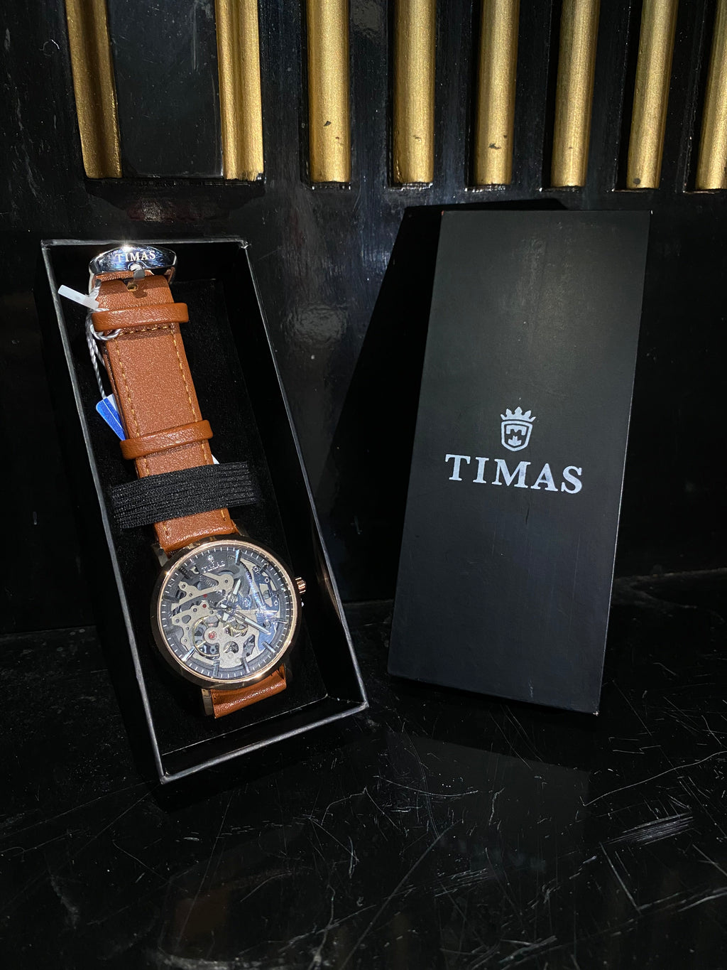 TIMAS Skeleton Heritage Automatic – Brown Leather Edition