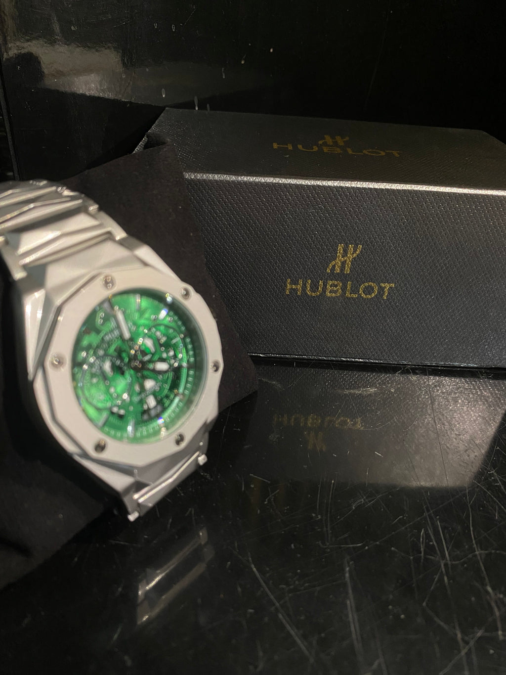 Hublot Classic Fusion Aero-Skeleton Chronograph – Emerald Edition